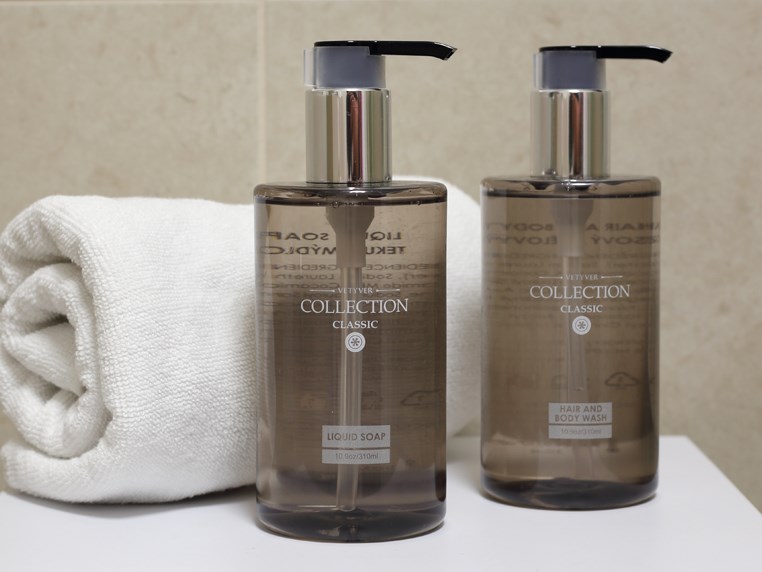 Cosmetics in the tray