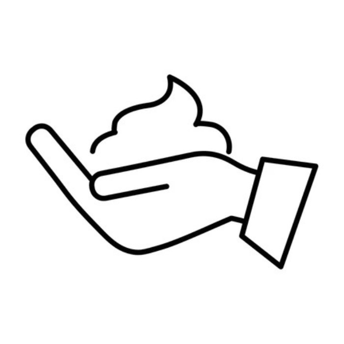 On hands and body