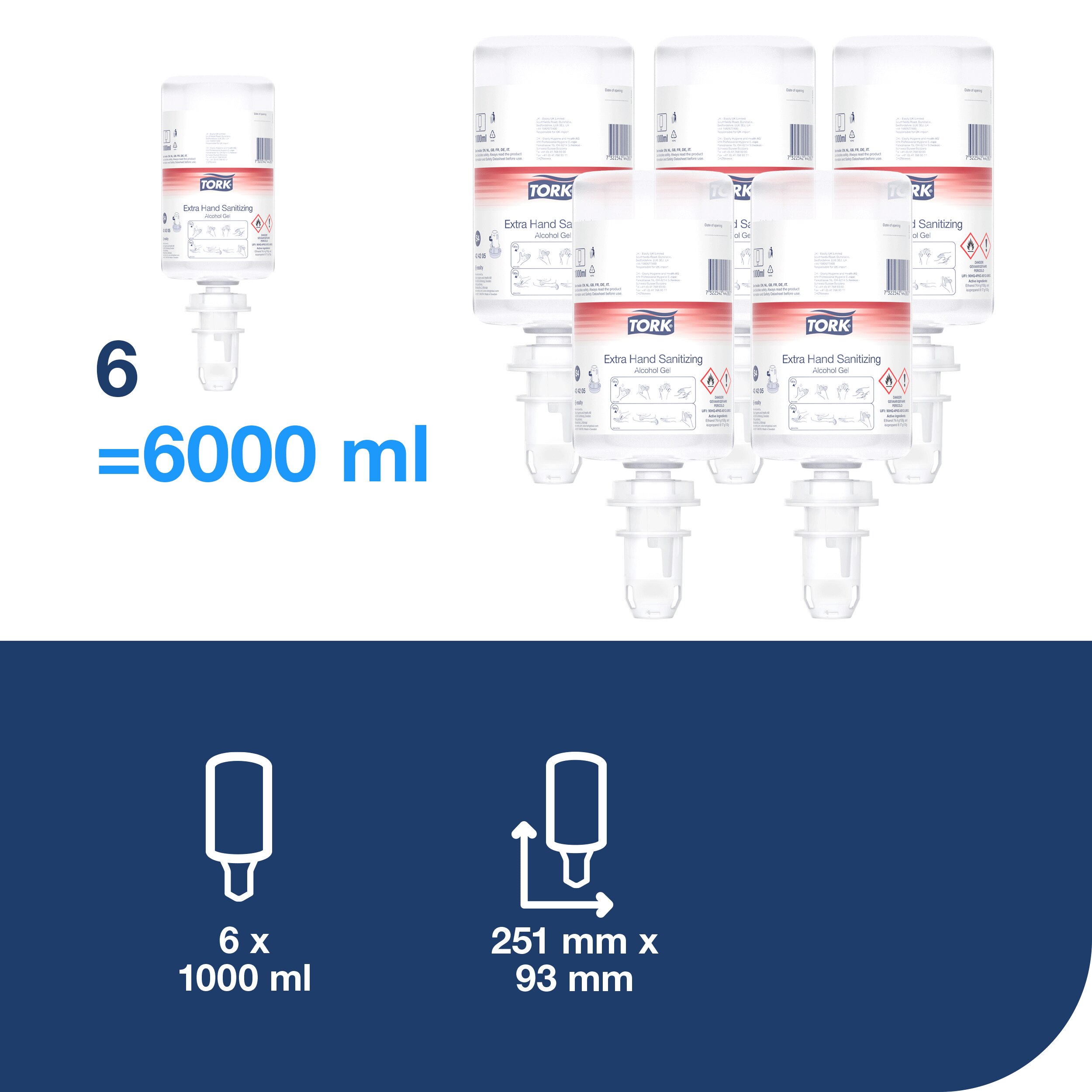 Extra gélový dezinfekčný prostriedok na ruky s alkoholom S4, 1 l