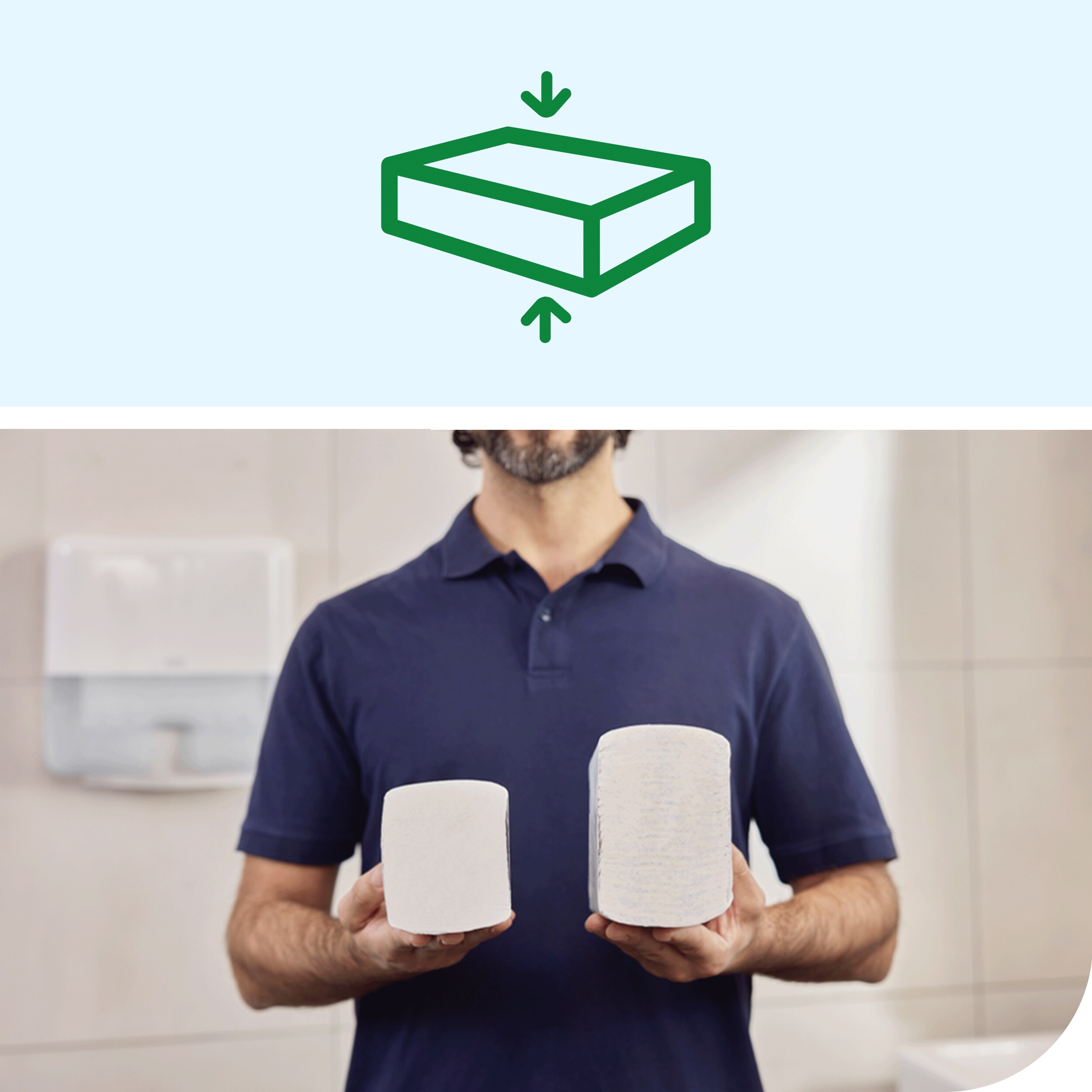 Papierové uteráky Tork Xpress Multifold Premium 2-vrstvové H2, 170 útržkov, 21,2 x 32 cm.