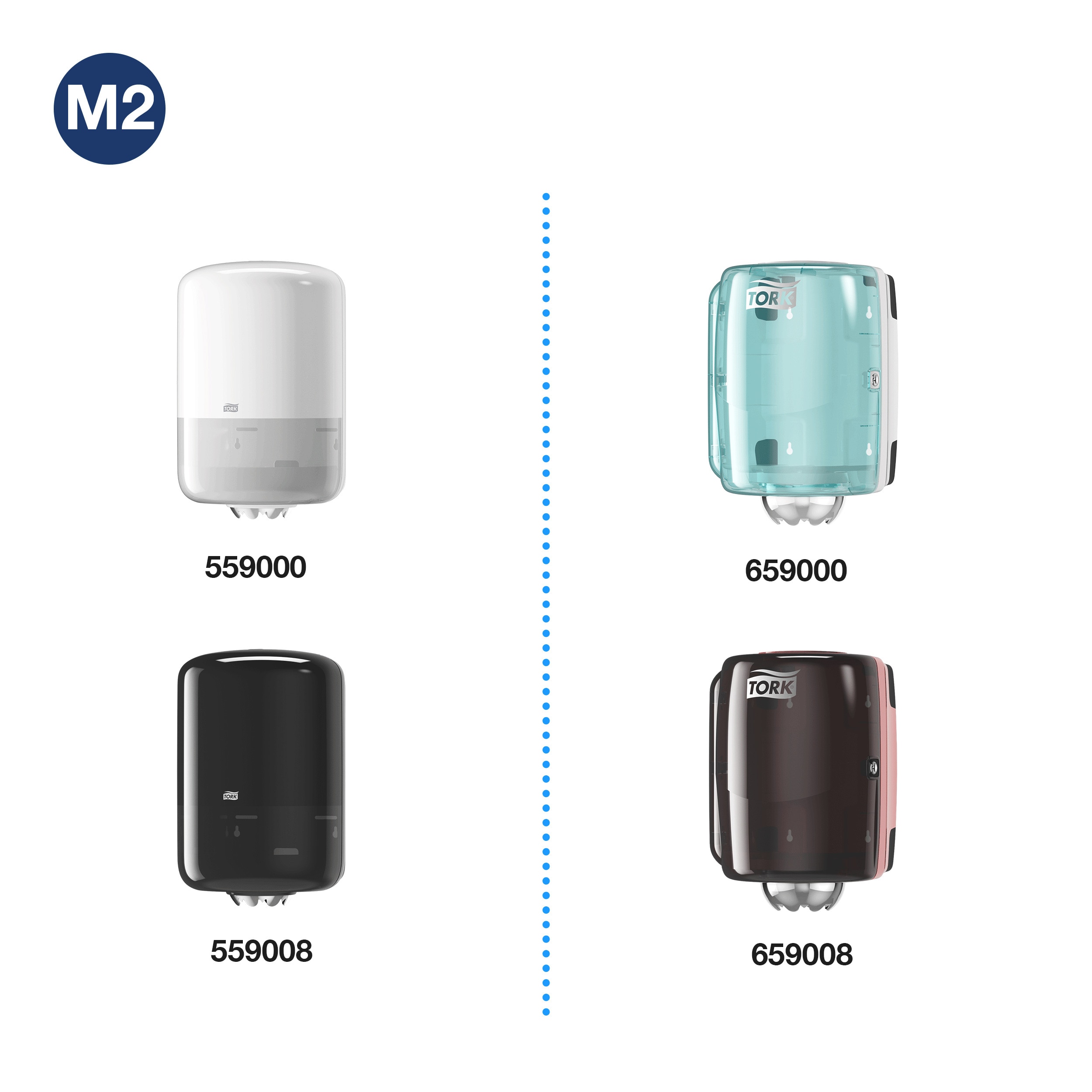 Papierová utierka v rolke, 1vrstvová, modrá, M2, 19 cm / 320 m