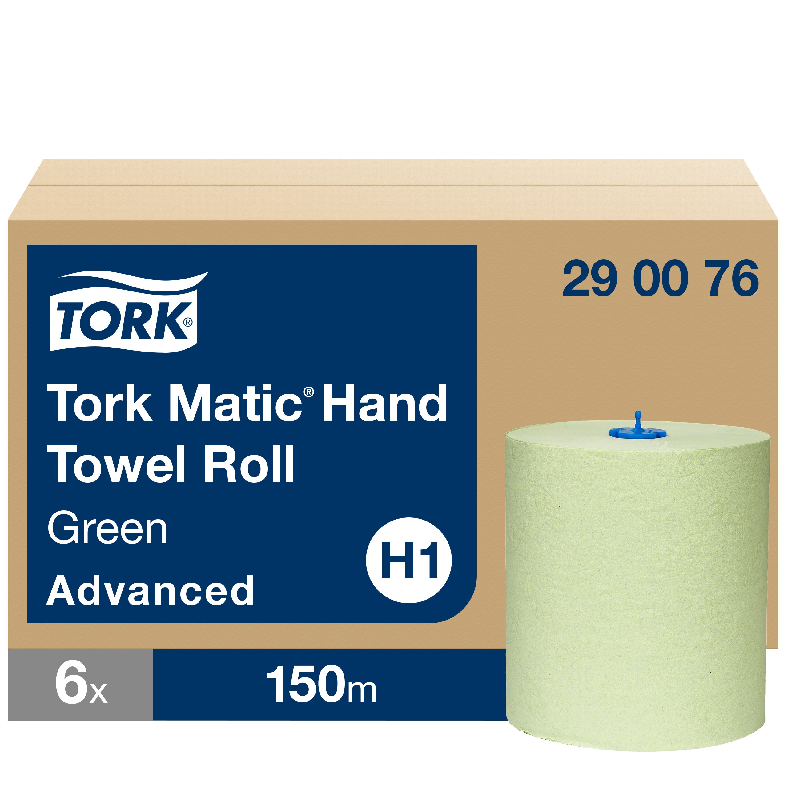 Papierové uteráky Tork Matic Advancedv rolke, 2vr., H1, 19 cm / 150 m, 600 útržkov, zelené