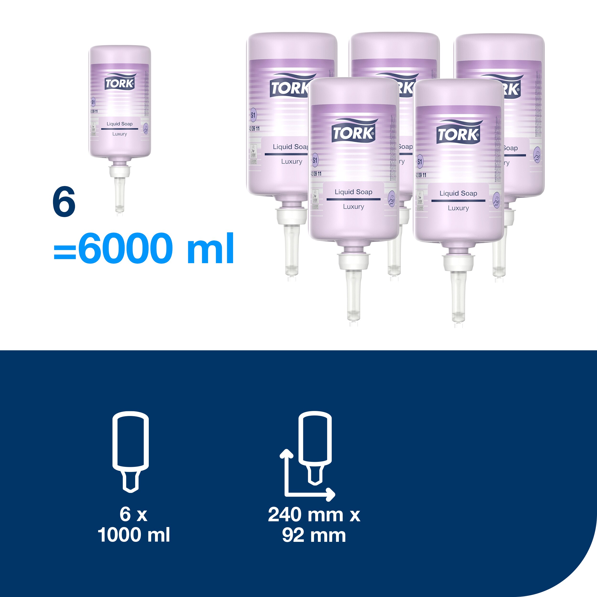 Tekuté mydlo PREMIUM luxusné, S1, 1 l = 1000 dávok