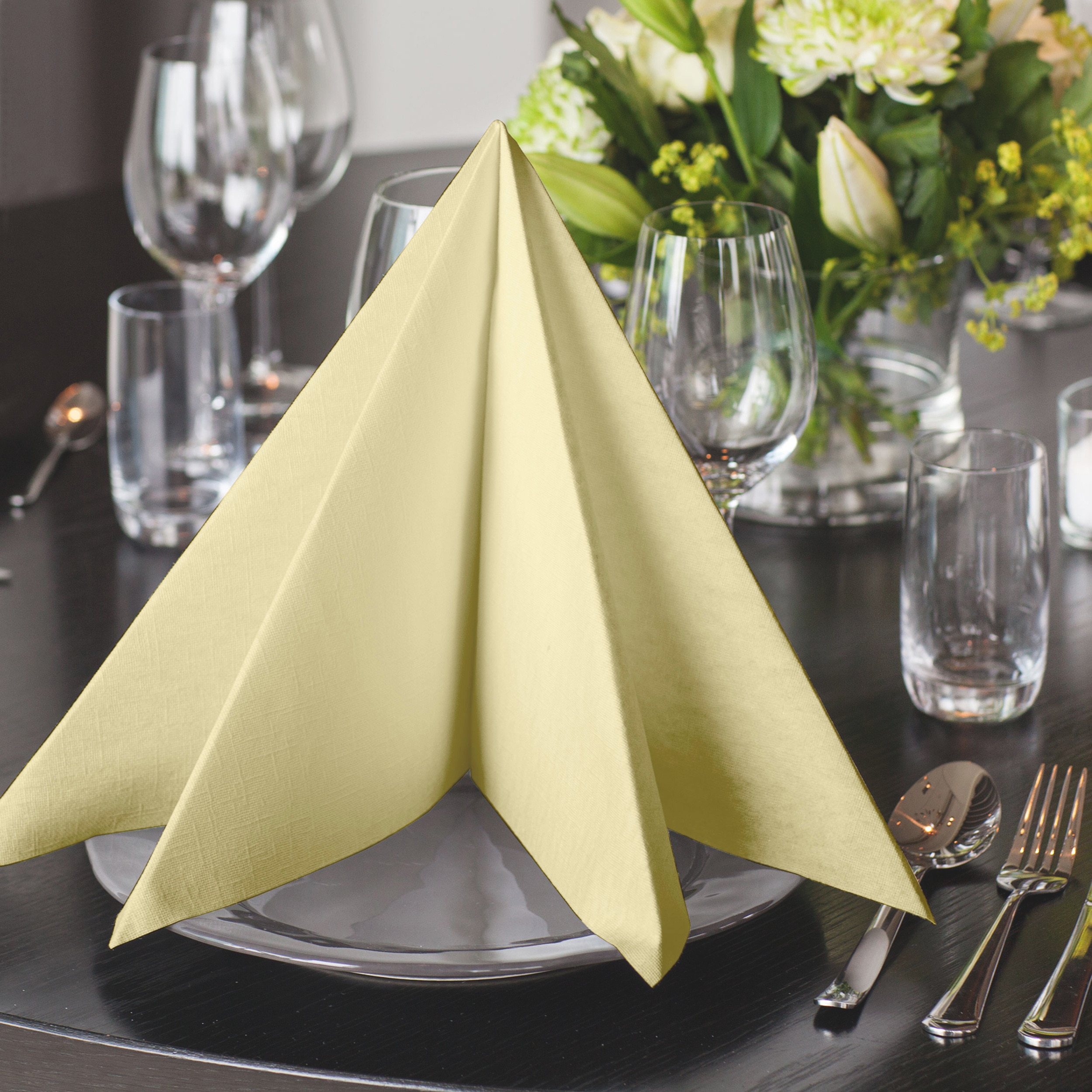 Obrúsky Linstyle PREMIUM 39 x 39 cm, champagne, 50 ks