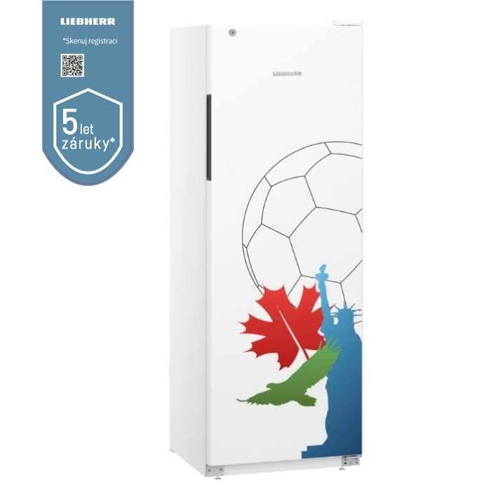 chladnička 327 l LIEBHERR MRFvc 3501 L76 FUTBAL, plné dvere, biela, záruka 36 mesiacov