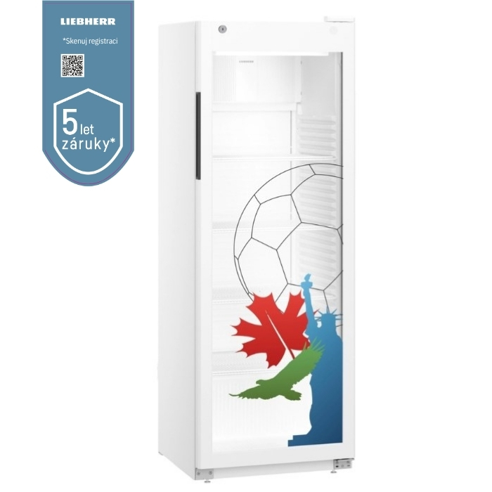 Chladnička 347 l LIEBHERR MRFvc 3511 L76 FUTBAL, presklené dvere, biela, záruka 36 mesiacov
