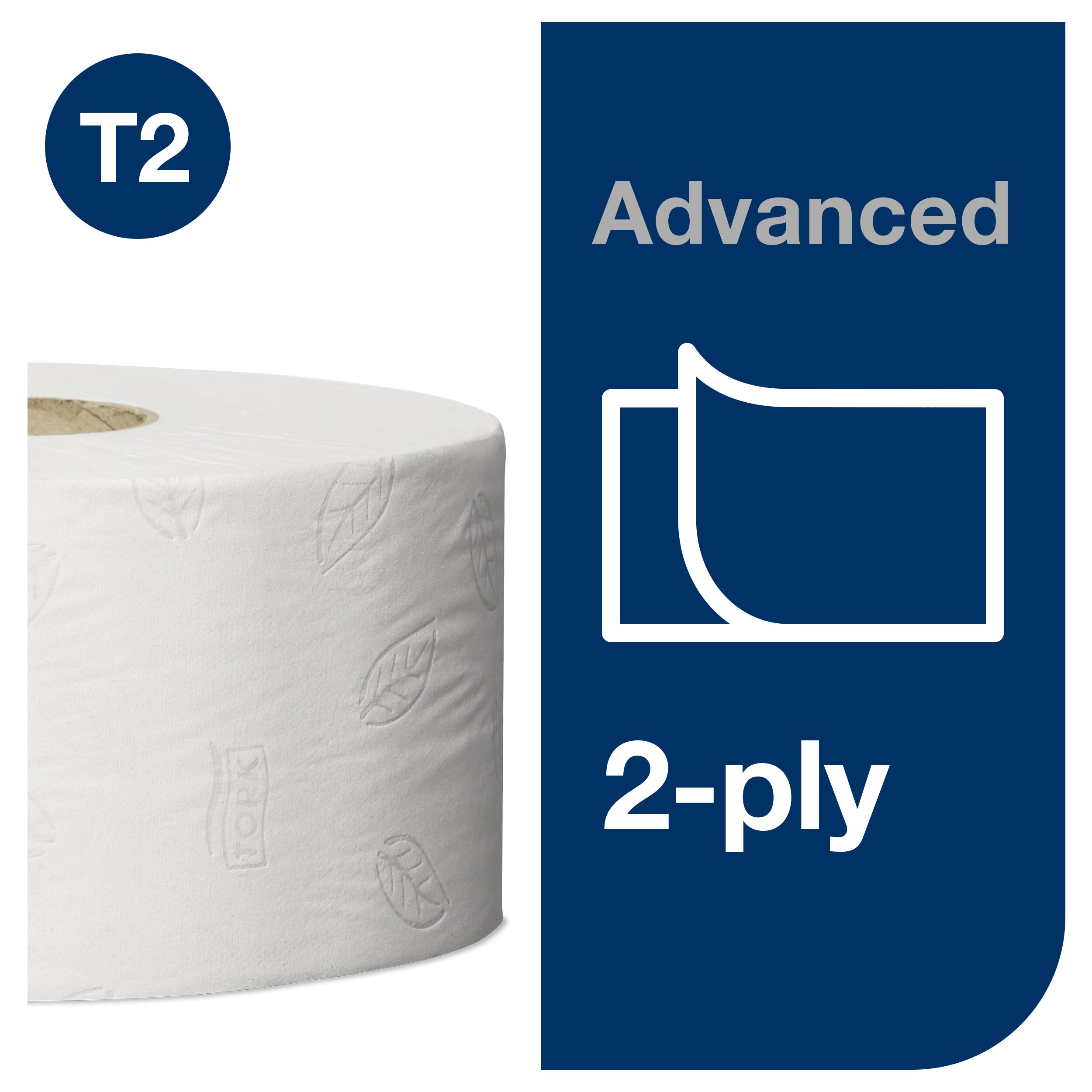Toaletný papier JUMBO 2vrstvový, návin 170, biely.