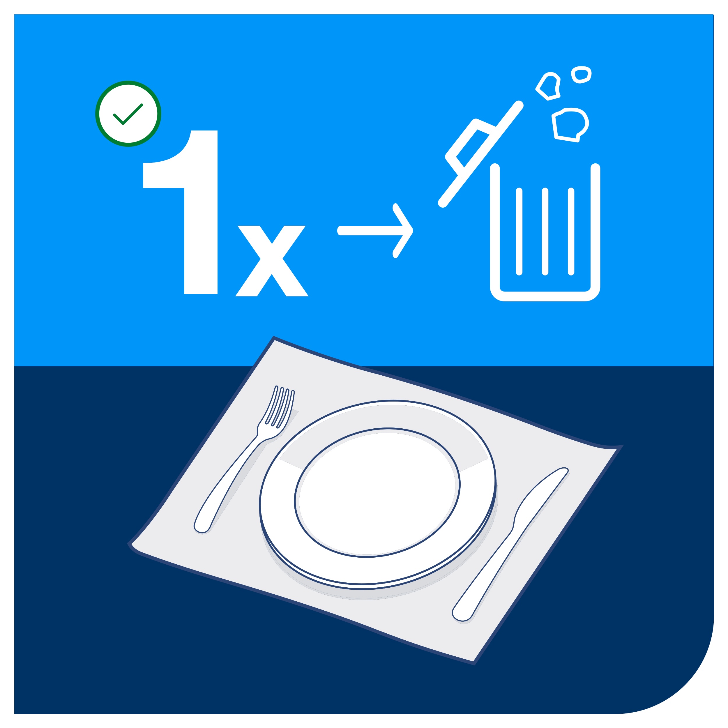 Papierové prestieranie CUISINE 27 x 42 cm / 500 ks, 1-vrstvové