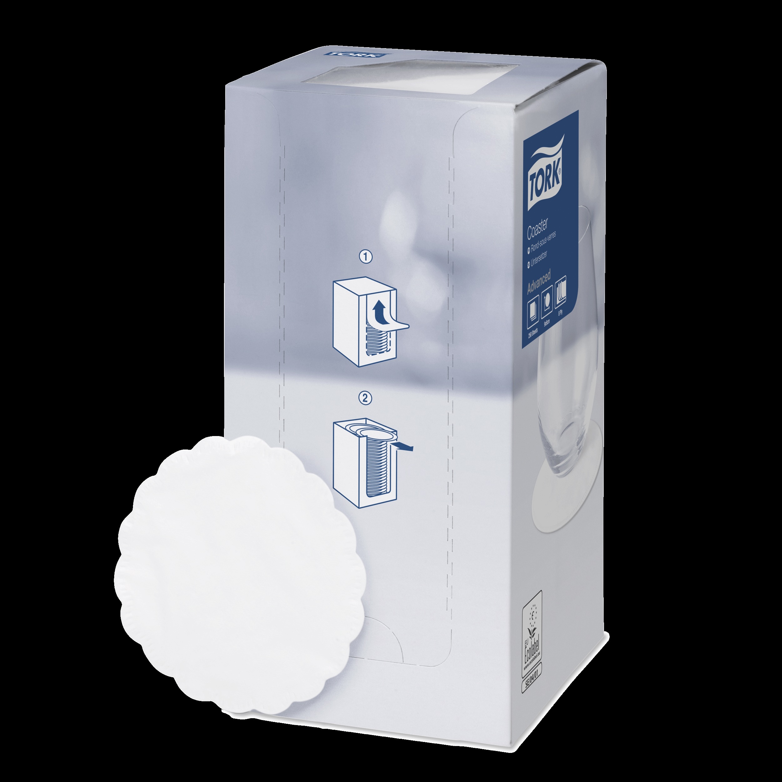 Rozetky 9 cm, 8-vr., biele, 250ks