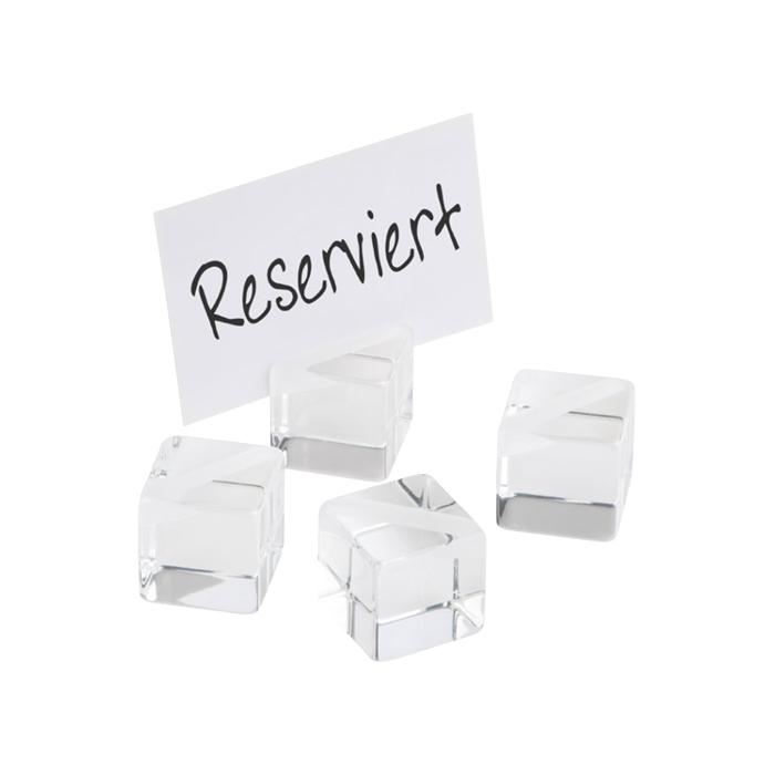 Wurfel card stand 4pcs acrylic incl. 20pcs cards