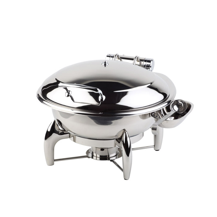 chafing dish GLOBE 51.5x50 cm, v33cm, veko nerez / sklo