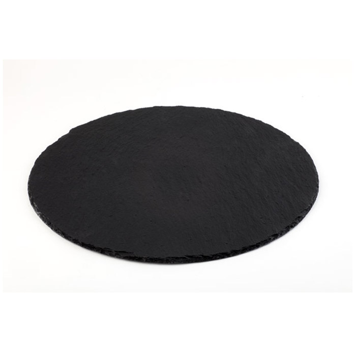 tray diam. 33cm, thickness 4-7 mm slate, round