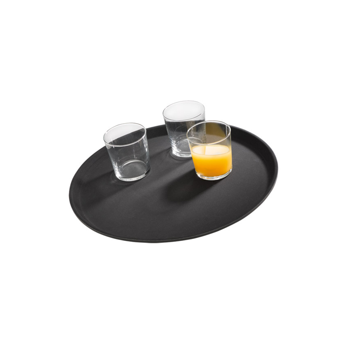 Gastro tray round 40.5cm non-slip black