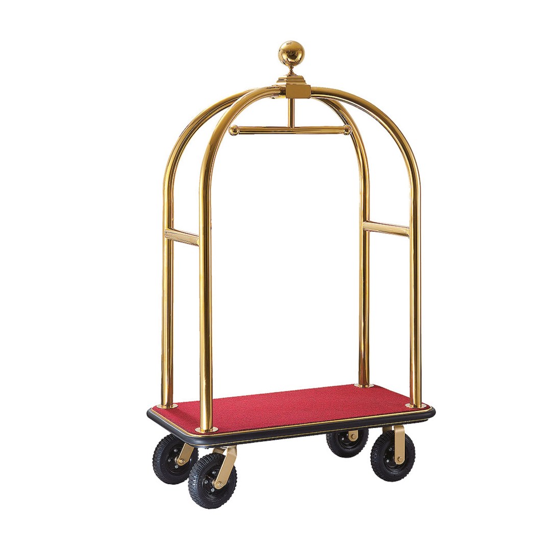 vozík hotelový na batožinu pozlátený 110x61x191 cm