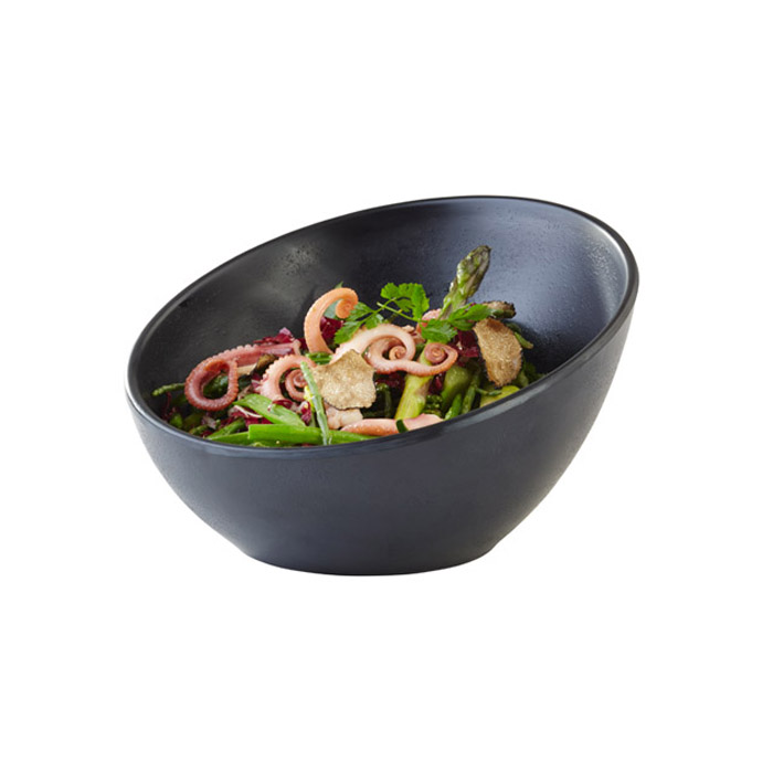 Melamínová miska ZEN, priemer 22,5 cm, čierna