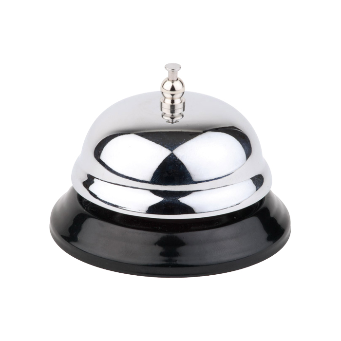 reception bell dia. 8.5 cm chrome