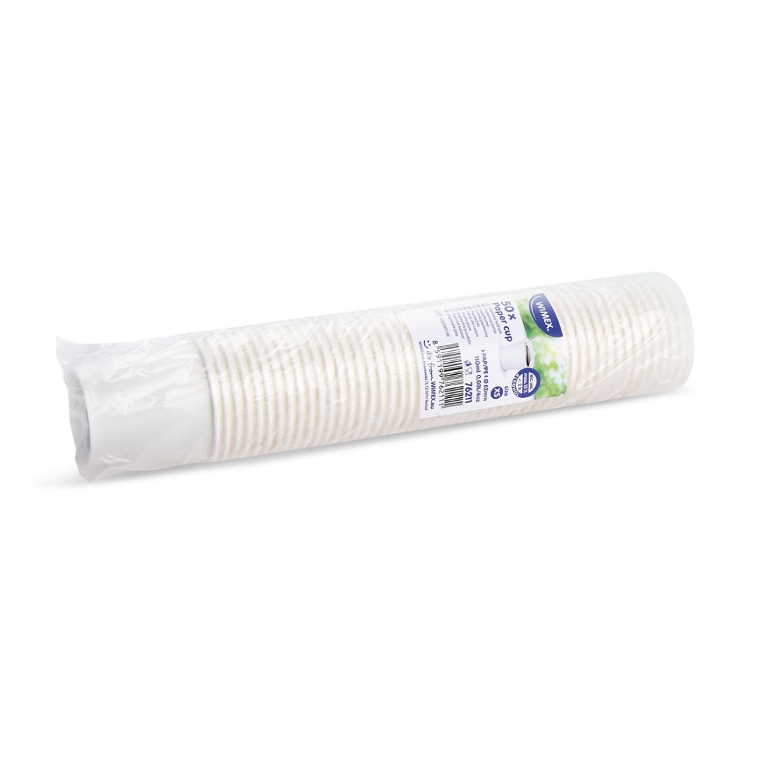 Téglik papierový biely 110ml XS / 50ks (pr. 62mm)