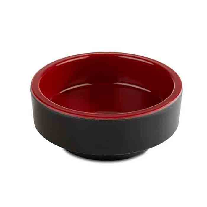 dóza Asia plus priem. 7.5cm v. 3cm melamín červenočierna