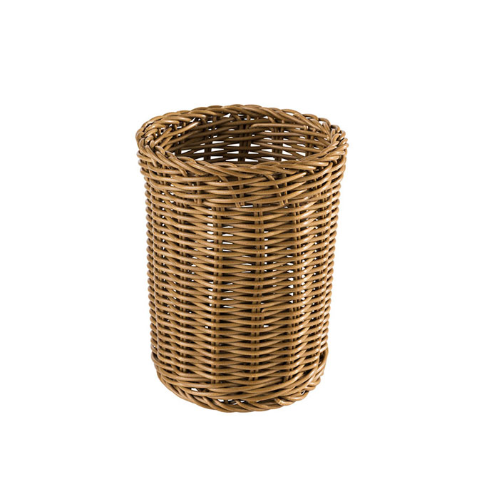 round cutlery tray, brown polypropylene