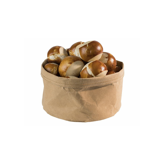 "PAPERBAG" pastry basket, round, diameter 20 cm, brown