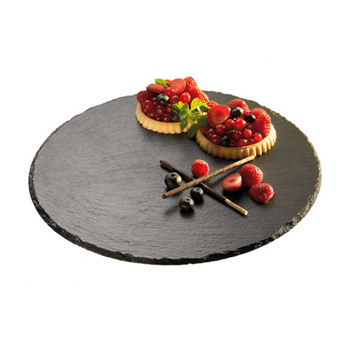 slate tray round dia. 32 cm rotatable