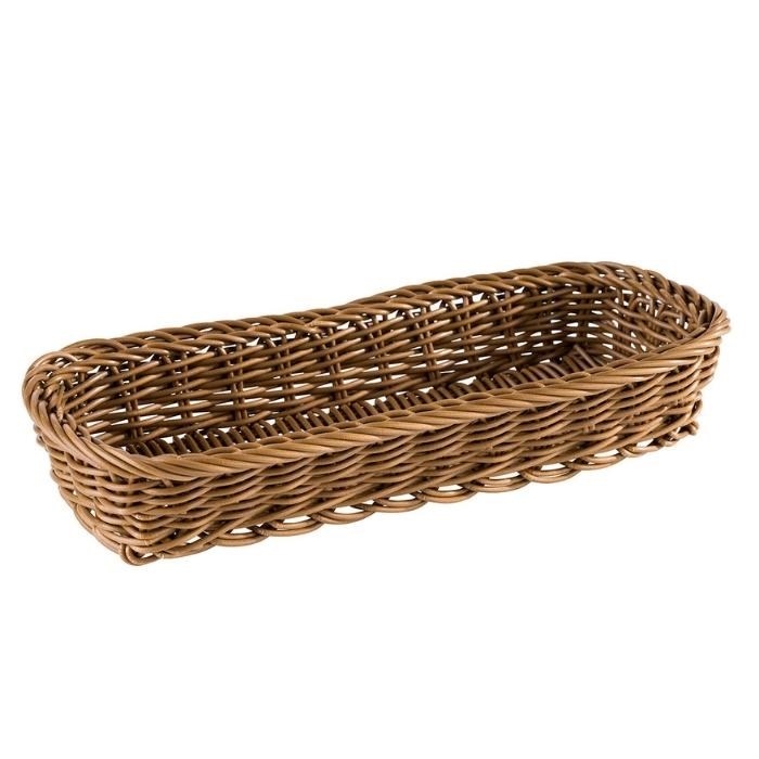 košíček na príbory 27x10 hnedý, polyratan