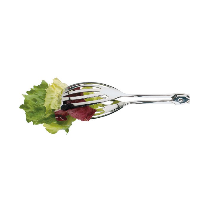 Servírovacie kliešte na šalát, perforované, nerez - 25 cm
