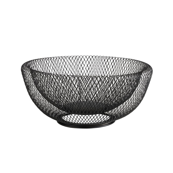 wire basket 31 cm metal black