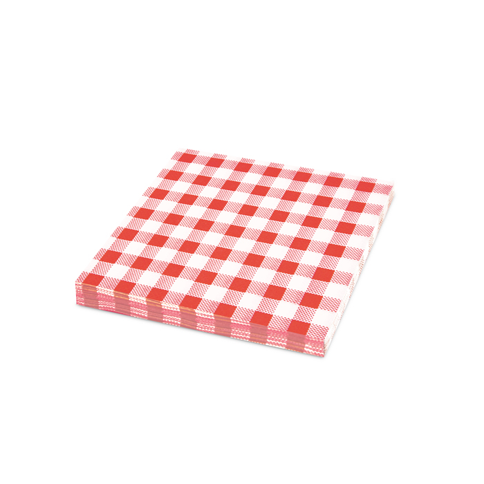 Papierové obrúsky KARO 33 x 33 cm, 1-vr., červené, 100 ks