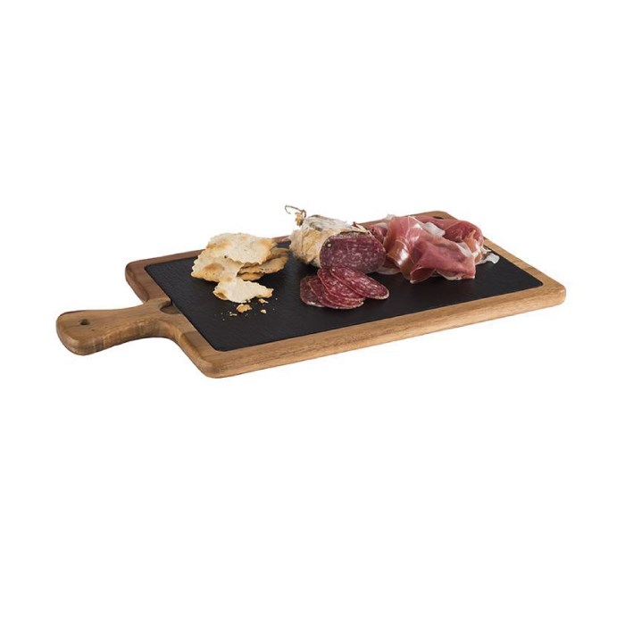 doska servírovacia 33x20 cm drevo + bridlica
