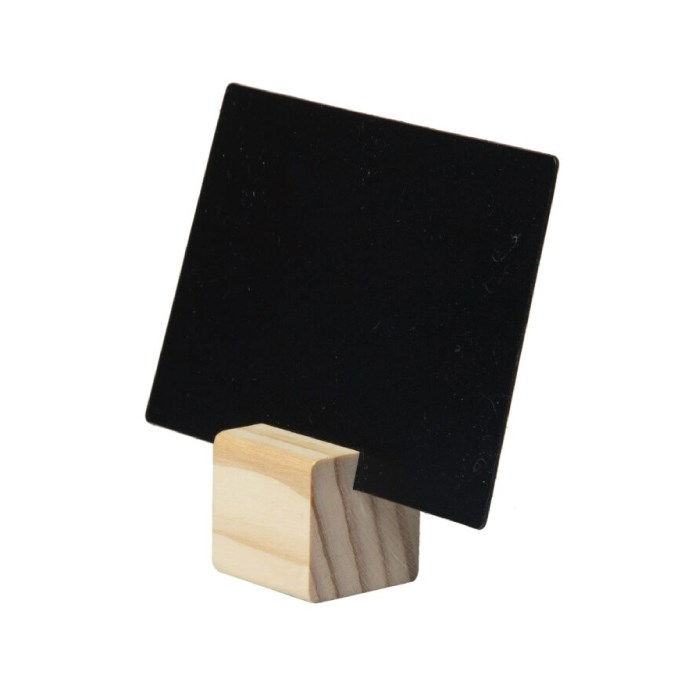 Súprava drevených stojanov 6 ks s tabuľkami A7, 6 ks a popisovačom