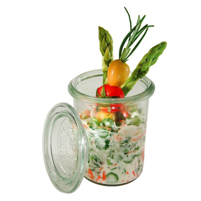WECK serving jars 160 ml, set of 12, preserving jars with lids