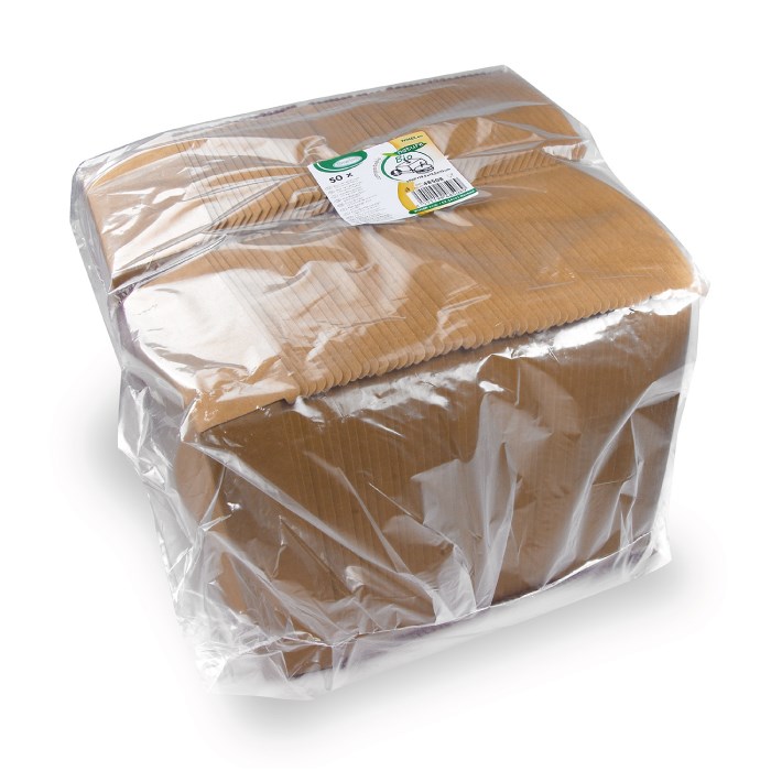 box na hamburger Plus hnedý 19,5x13,5x10cm nepremastiteľný 50ks