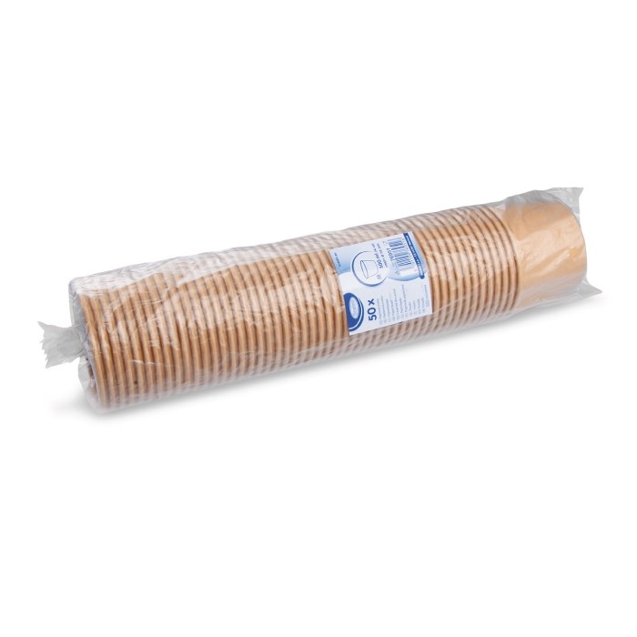 miska papierová guľatá hnedá 500ml, 50ks