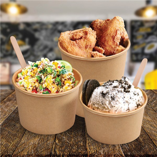 miska papierová guľatá hnedá 500ml, 50ks