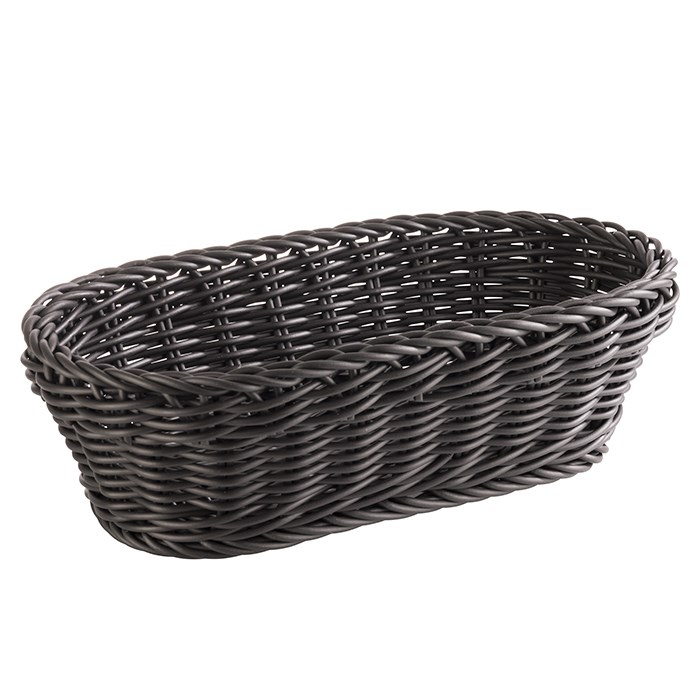 košík 28x16 cm oval čierna