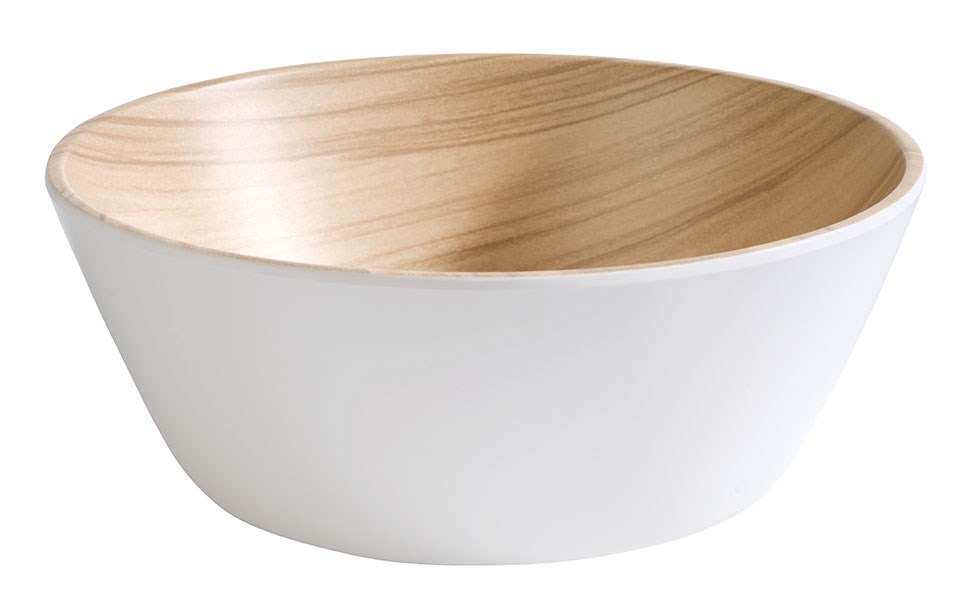 miska FRIDA, 20 cm, 1.20 l, výška 7.5 cm, bielahnedá, melamín