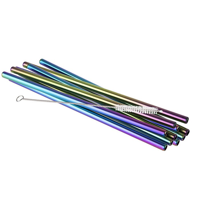 slamky kovové farebné 8mm/21,5 cm s kefkou 11 dielny set