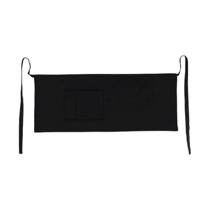 Čašnícka zástera krátka s vreckom 36 x 90 cm, čierna