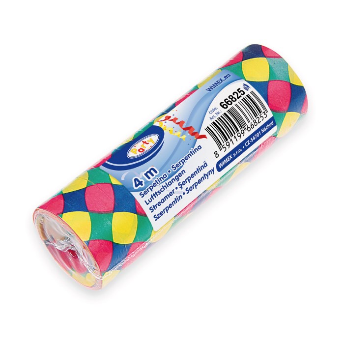 HARLEKIN streamers double-sided 4m 1 roll