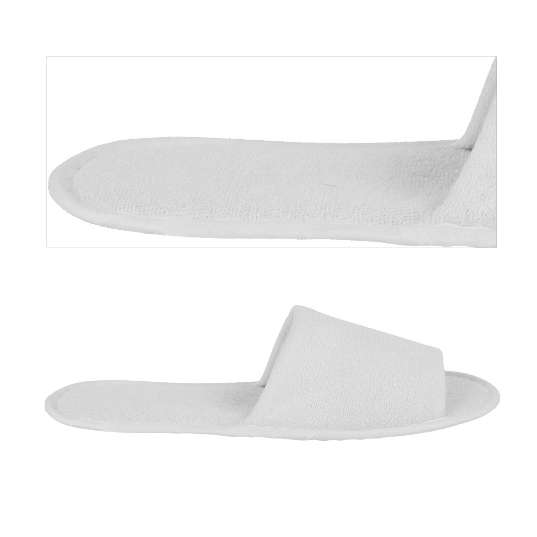 Hotel slippers LIGHT white, open
