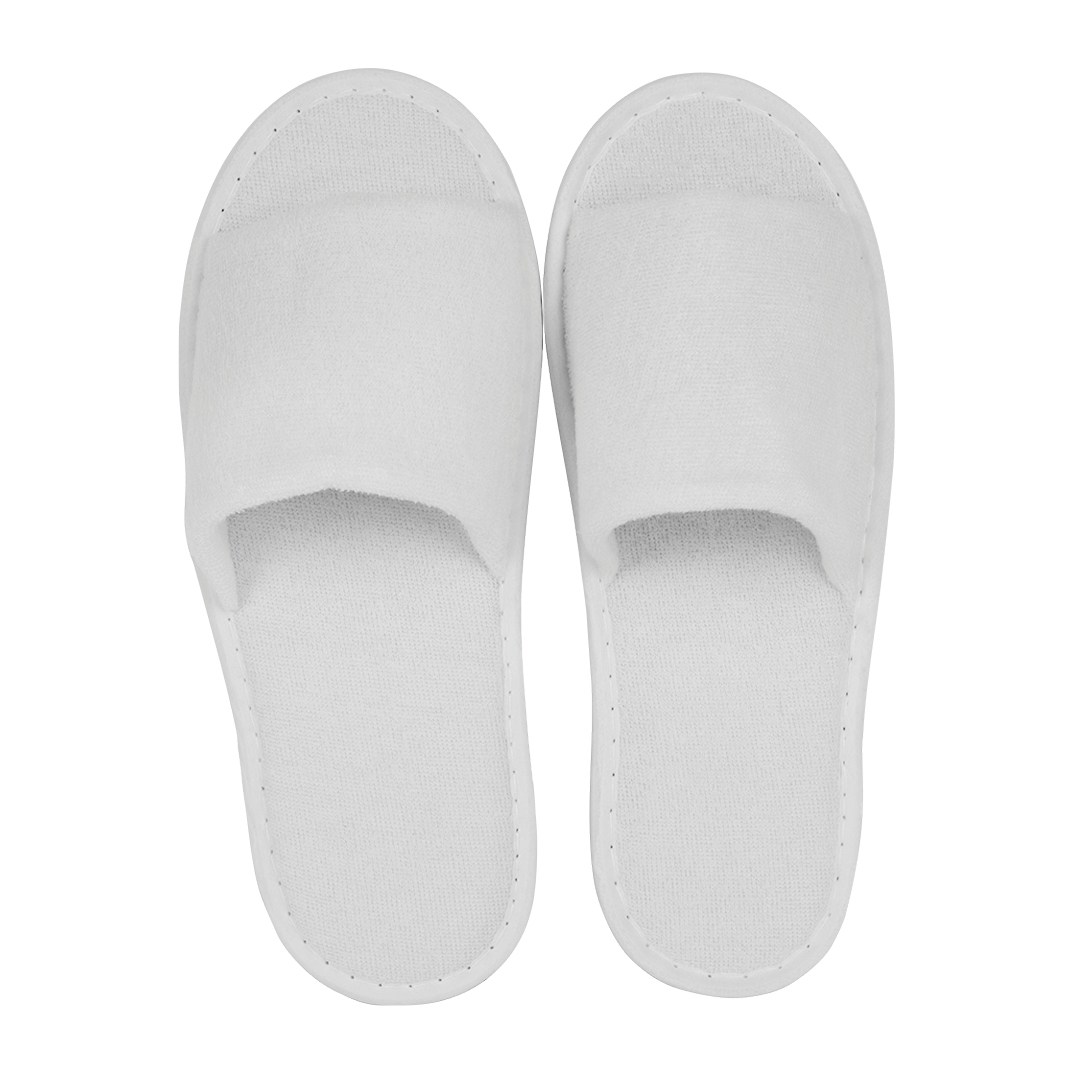 Hotel slippers LIGHT white, open