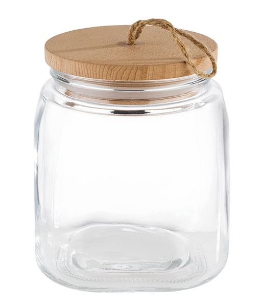 jar with wooden lid 2 l