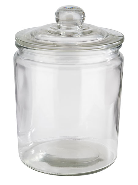 jar with glass lid 2 l