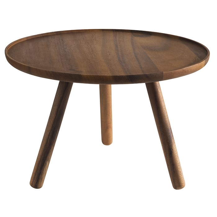 stojan bufetový agátové drevo, priemer 30,5 cm, výška 20 cm