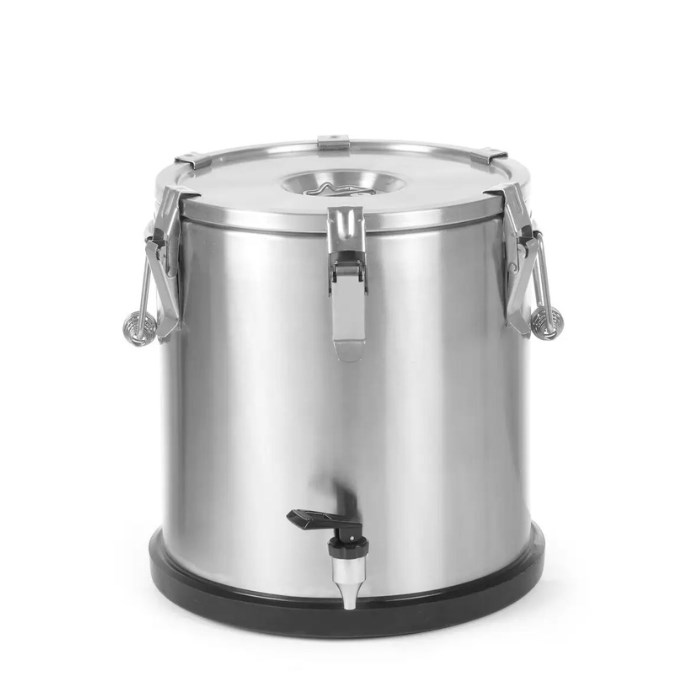 Thermos with tap 20l, stainless steel