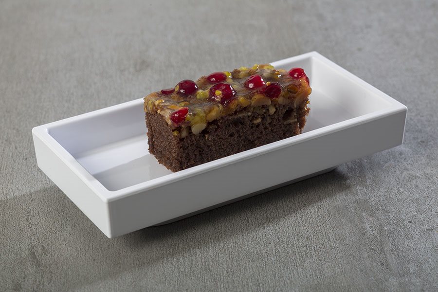 square plate white 15.5 x 7.5cm, white