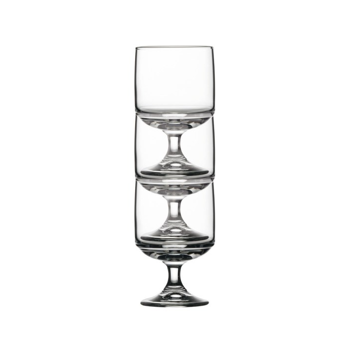 Pohár na vodu TOWER 220 ml, stohovateľný