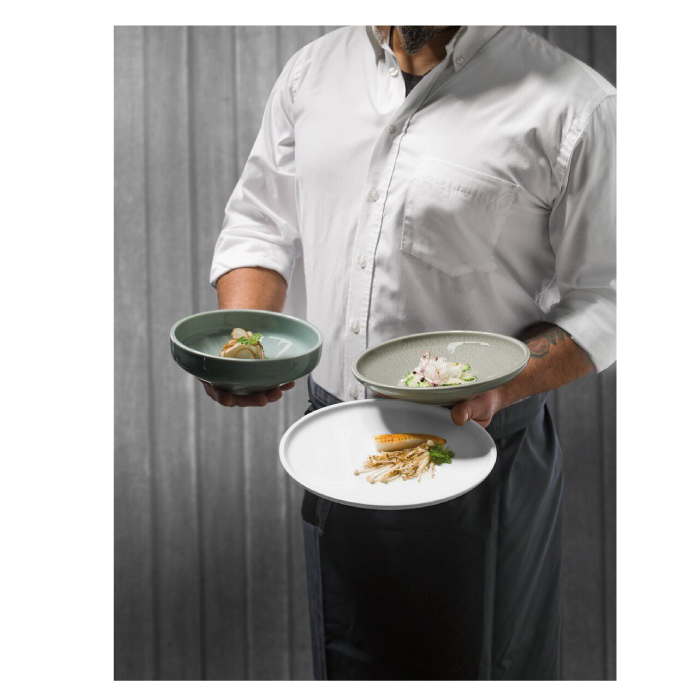 Shiro tanier plytký okrúhly coup štruktúrovaný 26 cm