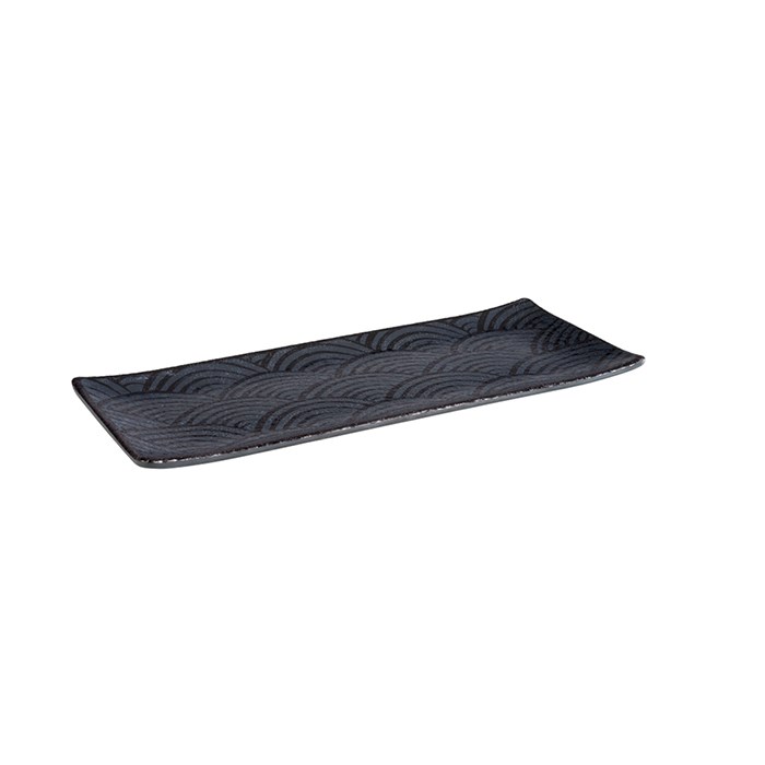 DARK WAVE melamine tray 29 x 12cm